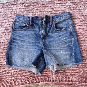 High-waisted Madewell denim shorts in size 24
